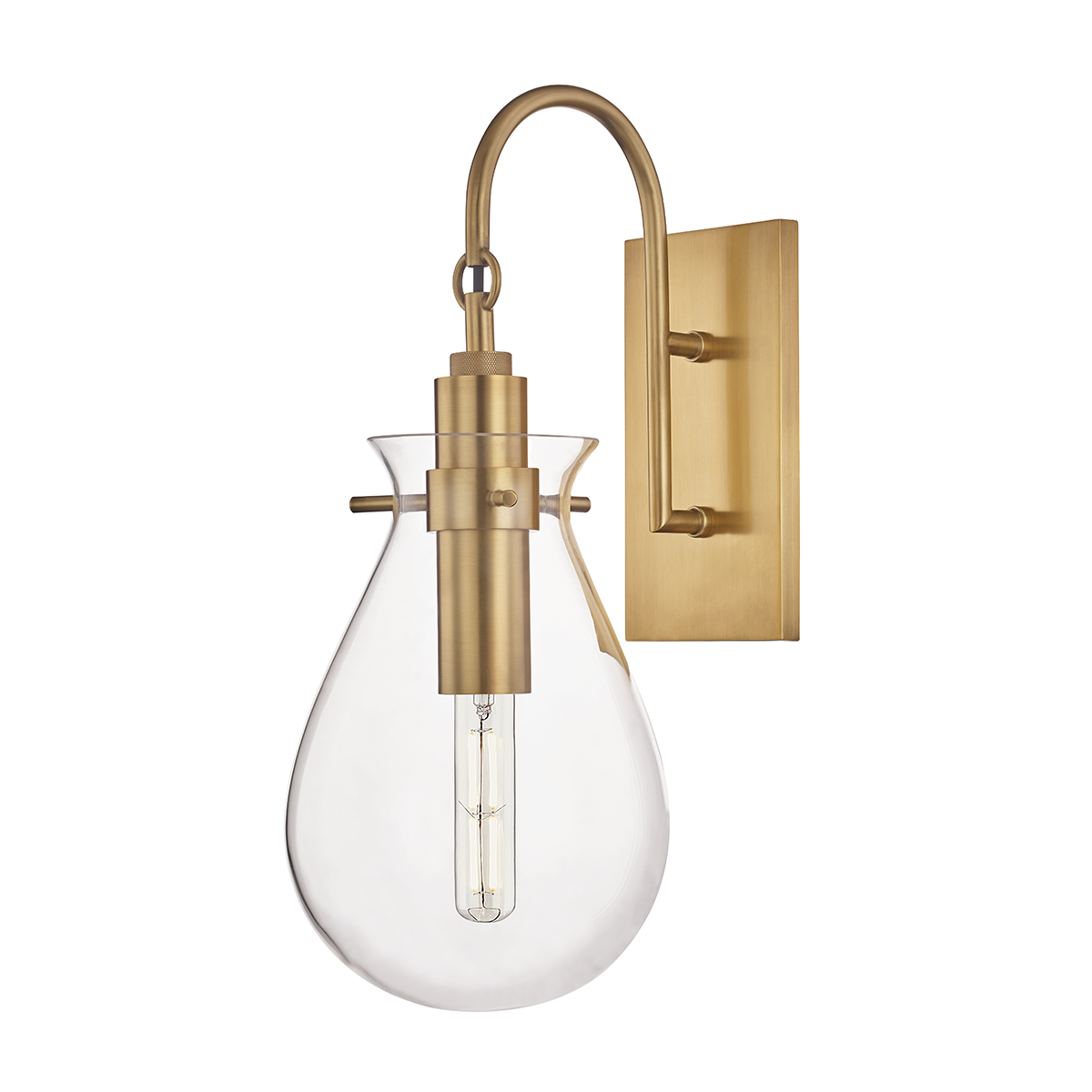 Ivy Wall Sconce with Aged Brass Finish