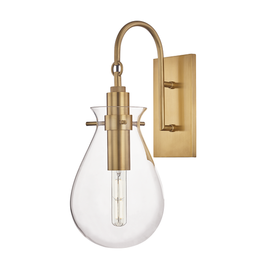 Ivy Wall Sconce with Aged Brass Finish