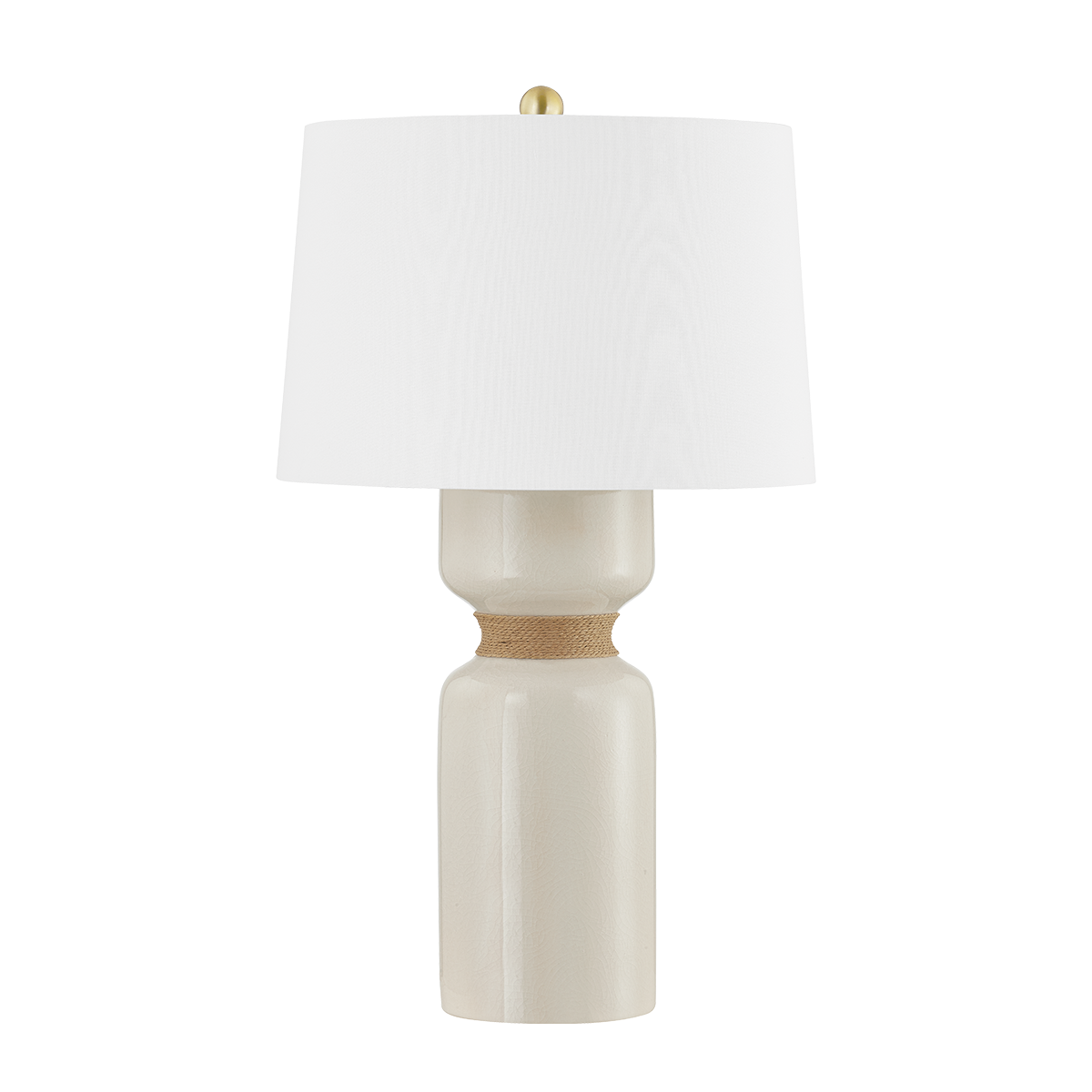 Mindy Table Lamp with AGED BRASS/CERAMIC IVORY CRACKLE Finish