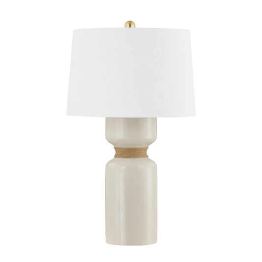 Mindy Table Lamp with AGED BRASS/CERAMIC IVORY CRACKLE Finish