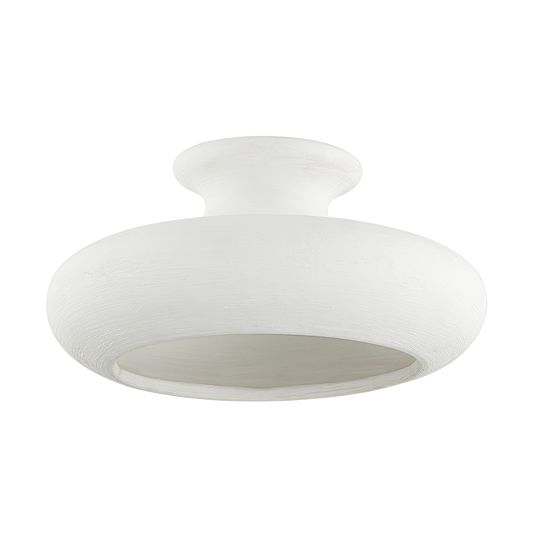 Annie Semi Flush with Aged Brass Finish