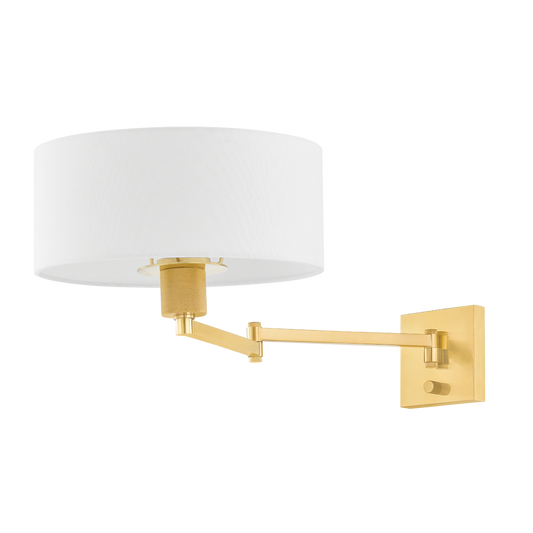 SAMMY Wall Sconce with Aged Brass Finish