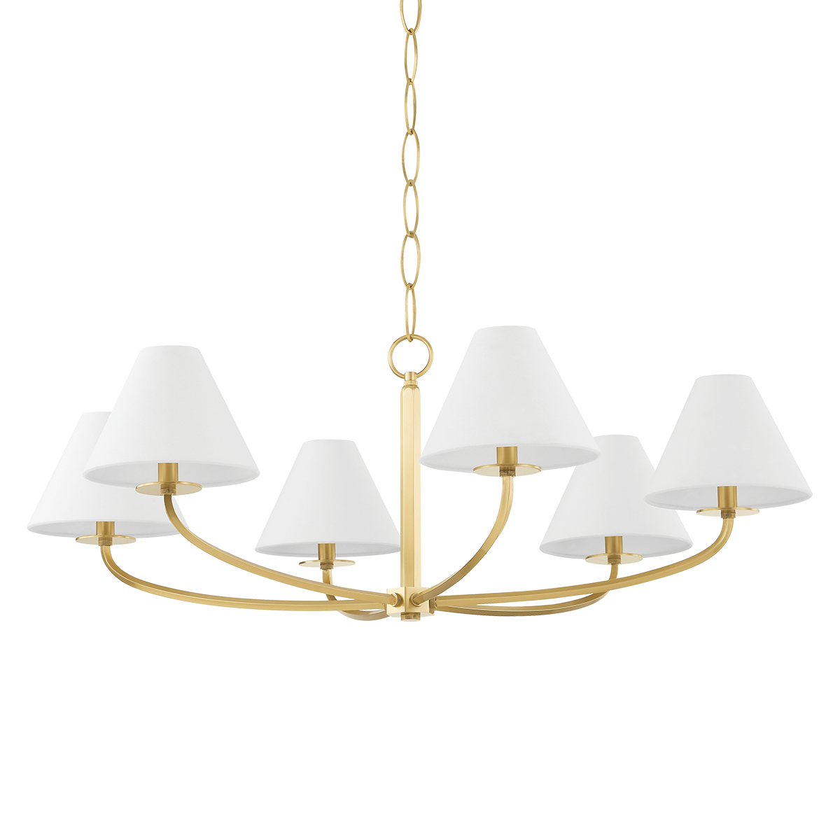 Stacey Chandelier with Aged Brass Finish