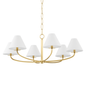 Stacey Chandelier with Aged Brass Finish