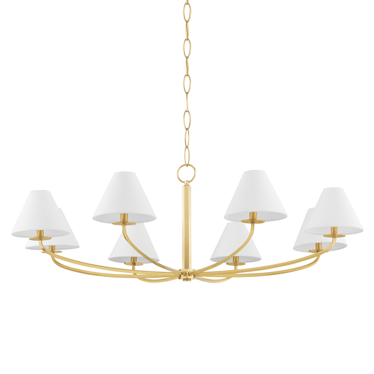 Stacey Chandelier with Aged Brass Finish
