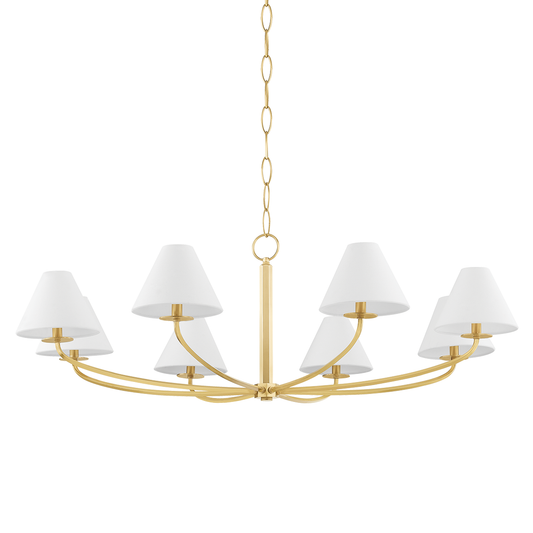 Stacey Chandelier with Aged Brass Finish