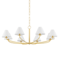 Stacey Chandelier with Aged Brass Finish