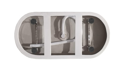 59 inch Bathtub in Glossy White with Matte Black Trim