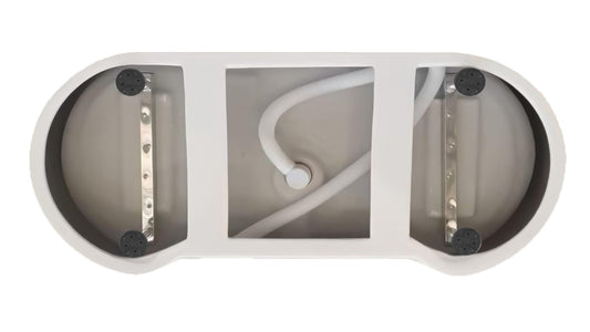 67 inch Bathtub in Glossy White with Brushed Nickel Trim