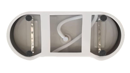 67 inch Bathtub in Glossy White with Matte Black Trim