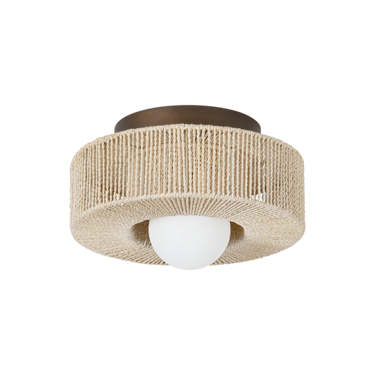 Coleman Flush Mount with Bronze Leaf Finish