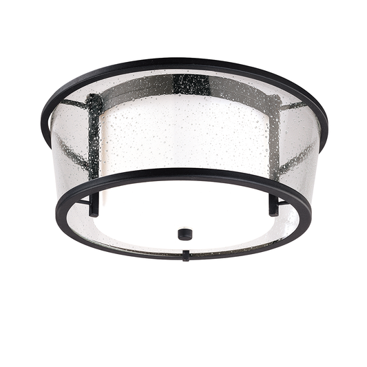 Bennington Flush Mount with TEXTURED BLACK Finish