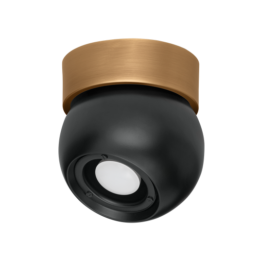 ODIN Flush Mount with PATINA BRASS/SOFT BLACK Finish