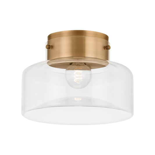 Bellow Flush Mount with PATINA BRASS Finish