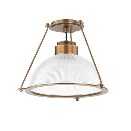 GLINT Semi Flush with PATINA BRASS Finish