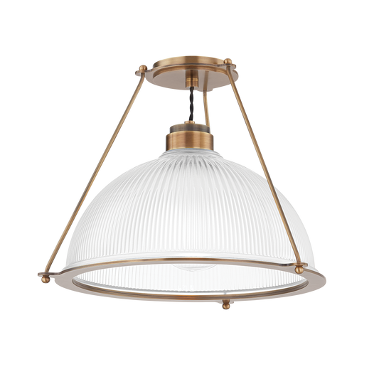 GLINT Semi Flush with PATINA BRASS Finish