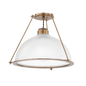 GLINT Semi Flush with PATINA BRASS Finish