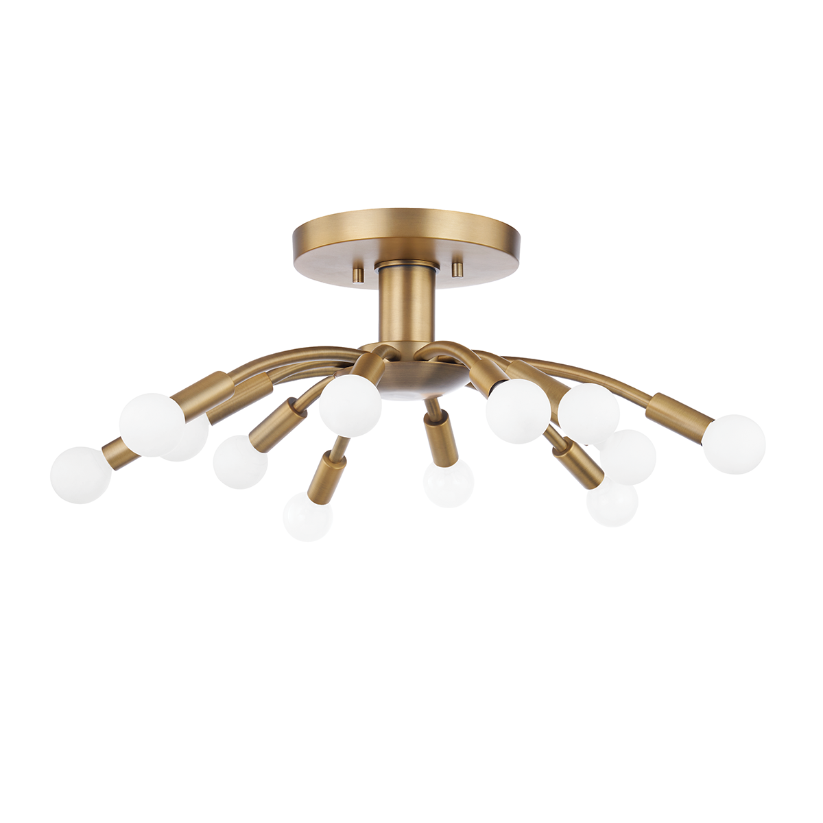 Tristan Semi Flush with PATINA BRASS Finish