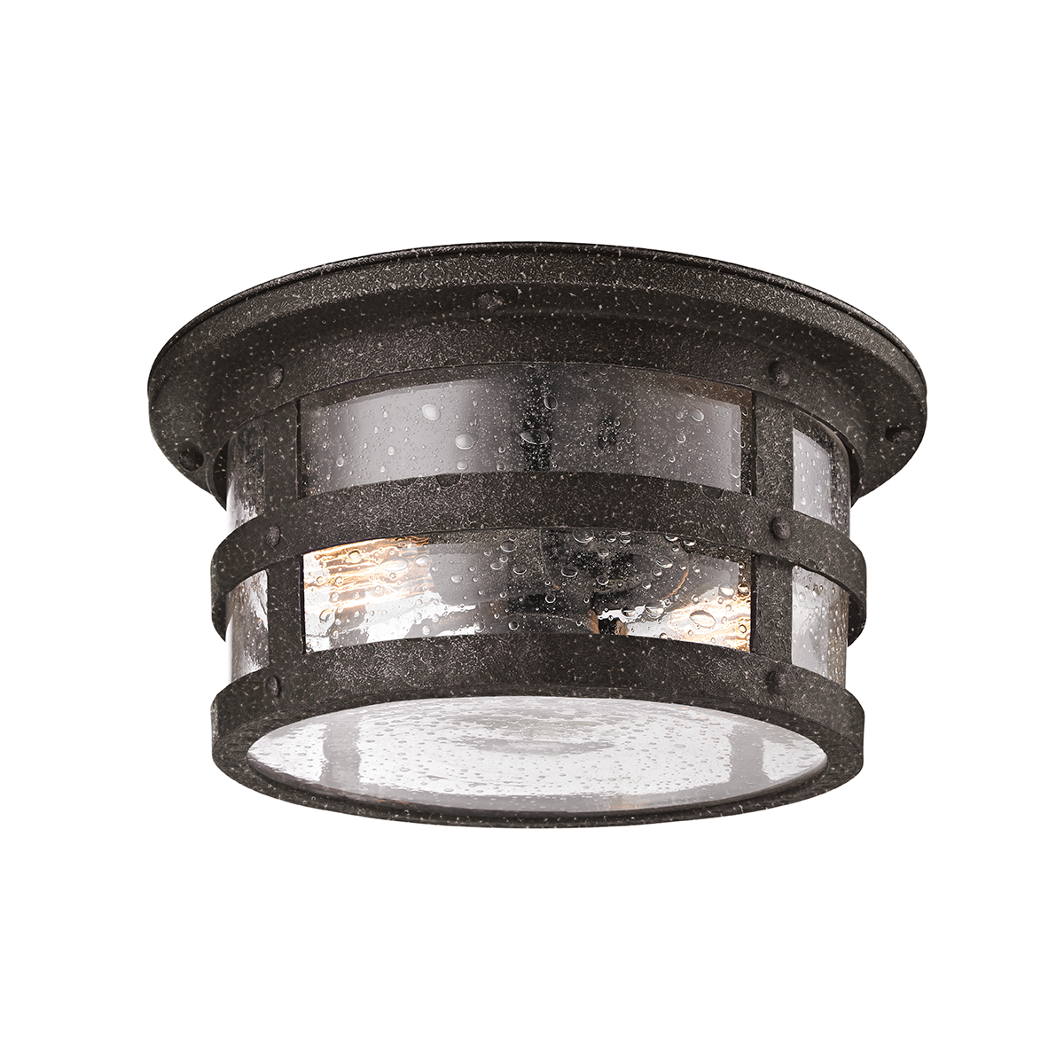 Barbosa Flush Mount with AGED PEWTER Finish