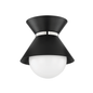 Scout Flush Mount with SOFT BLACK/POLISHED NICKEL Finish