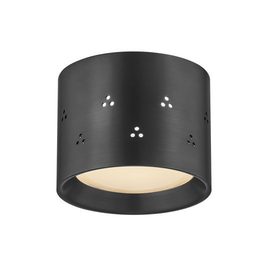 EDISTO Flush Mount with DISTRESSED BRONZE Finish