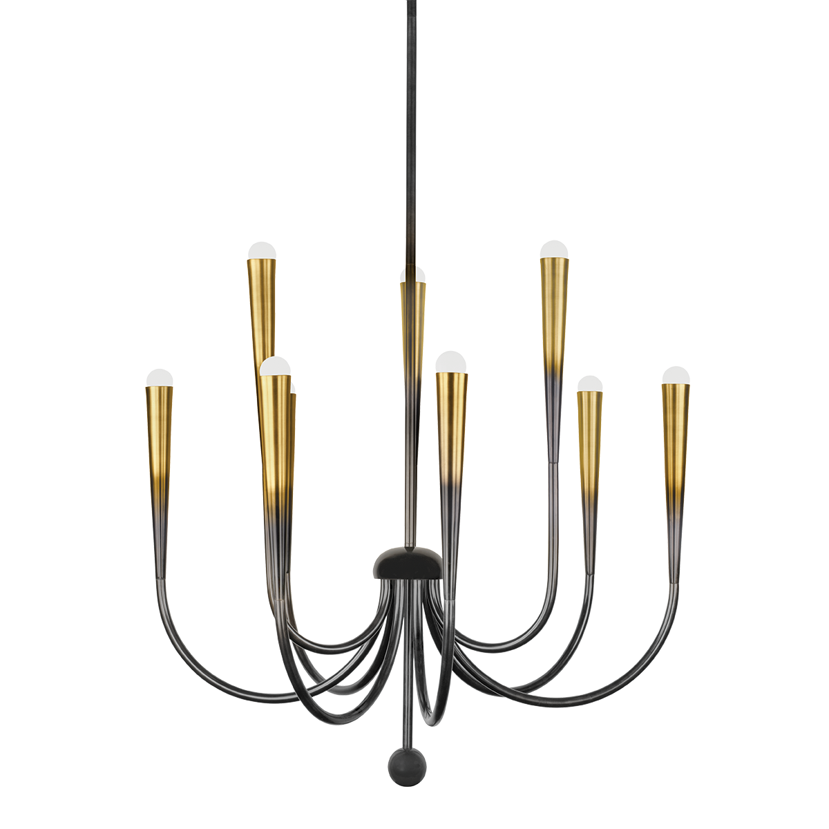 ADLEY Chandelier with GRADIENT BRASS Finish