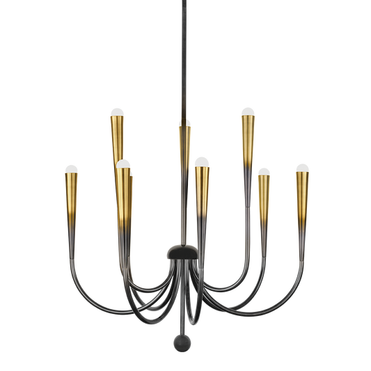 ADLEY Chandelier with GRADIENT BRASS Finish