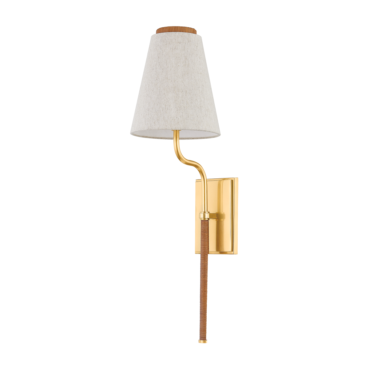 SULLIVAN Wall Sconce with AGED BRASS Finish