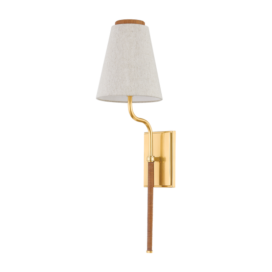 SULLIVAN Wall Sconce with AGED BRASS Finish