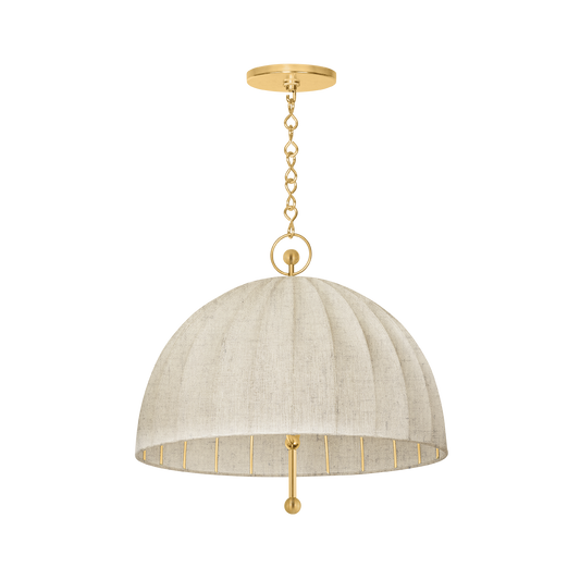 PALMETTO Pendant with AGED BRASS Finish