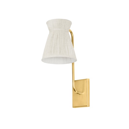 HOLLYWOOD Wall Sconce with AGED BRASS Finish