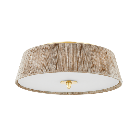 GEORGE Semi Flush with AGED BRASS Finish