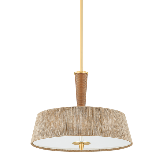 GEORGE Pendant with AGED BRASS Finish