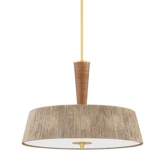 GEORGE Pendant with AGED BRASS Finish