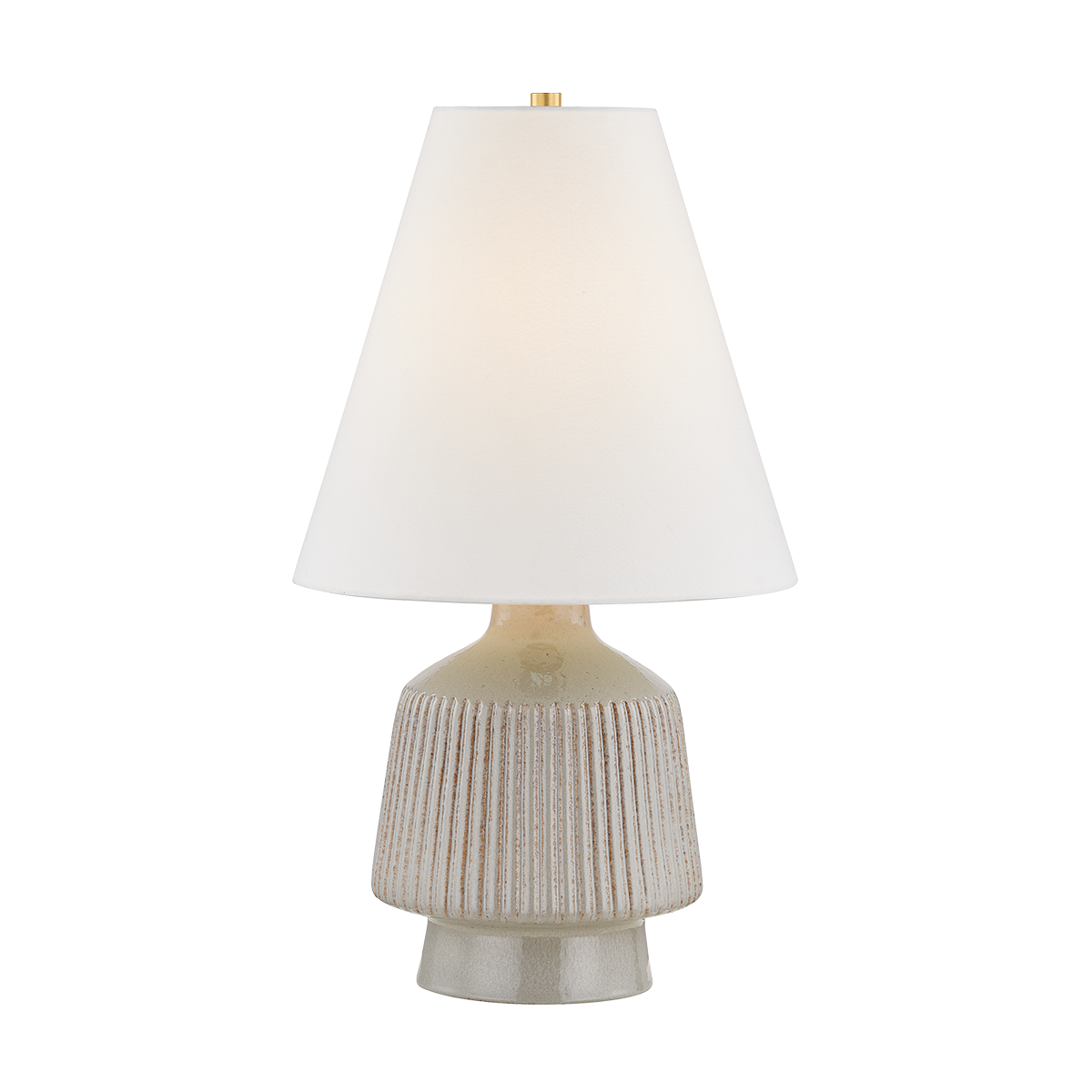 KING Table Lamp with AGED BRASS/CERAMIC COCCON Finish