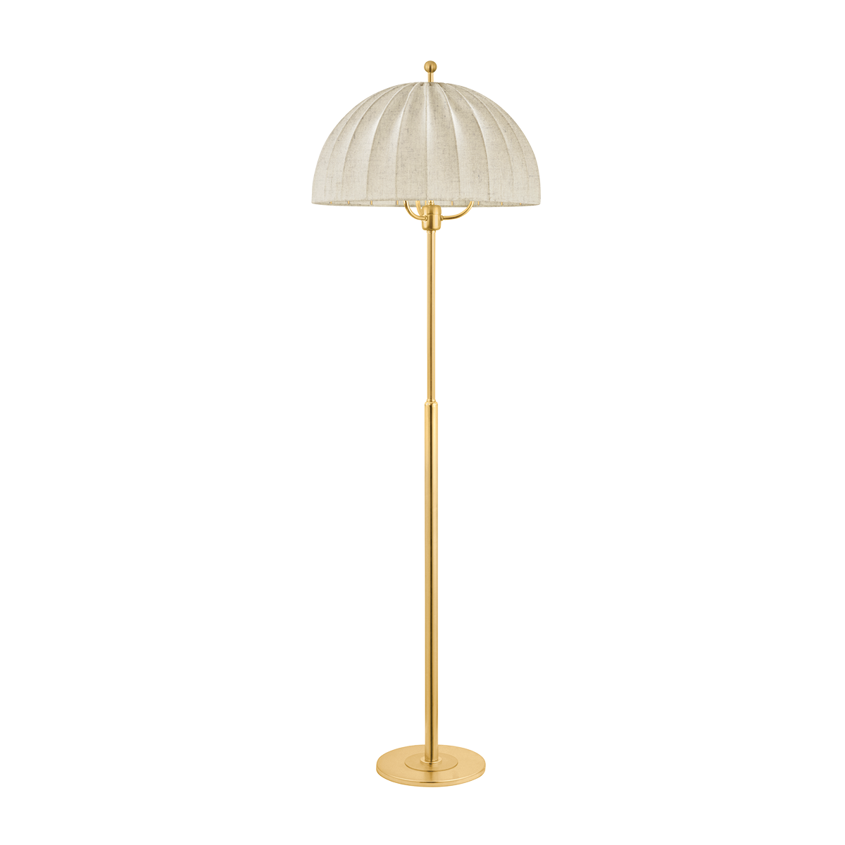PALMETTO Floor Lamp with AGED BRASS Finish