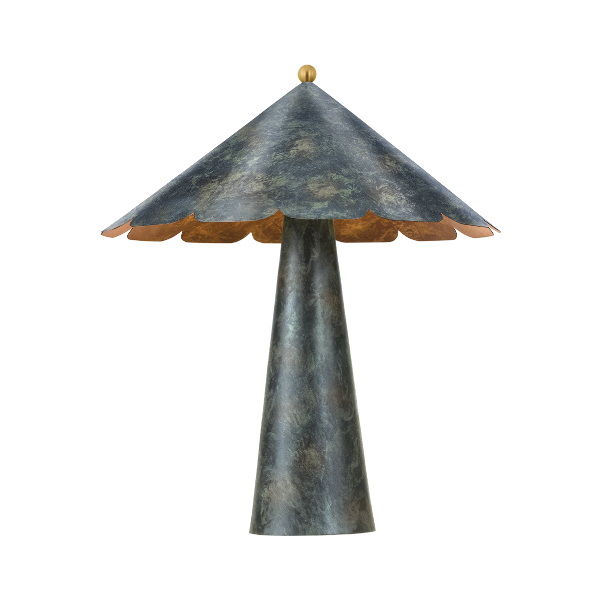 FOLLY BEACH Table Lamp with VERDIGRIS Finish