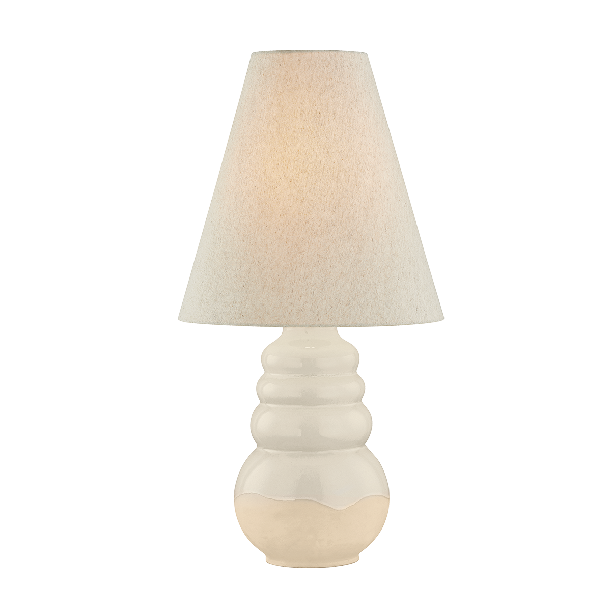 TYBEE Table Lamp with AGED BRASS/CERAMIC ELEMENTAL WHITE Finish