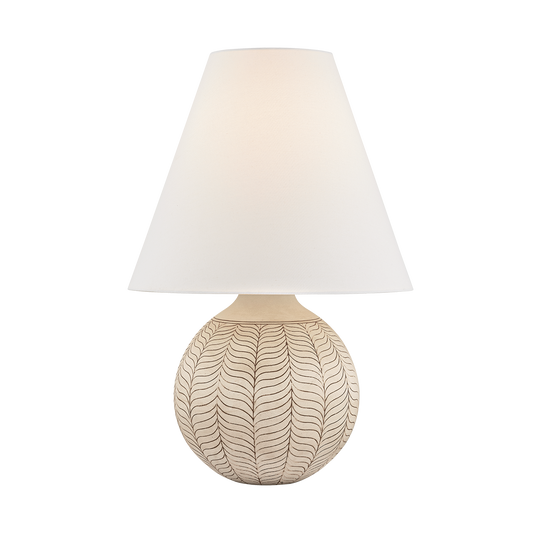 CAPERS Table Lamp with AGED BRASS/CERAMIC IVORY PETAL Finish