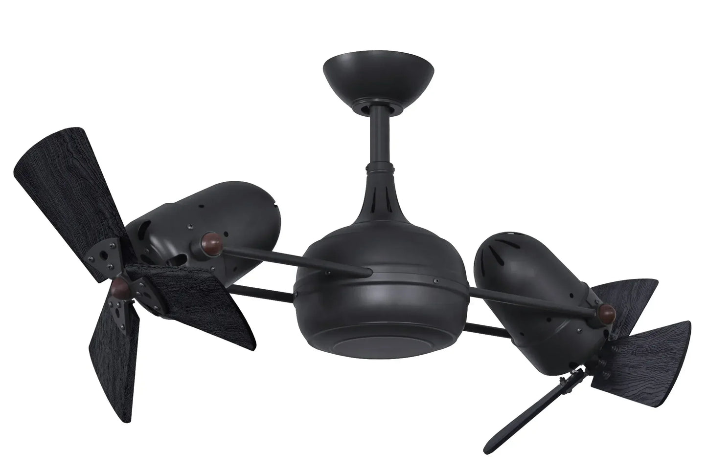 Dagny Wood 41 Inch 360° double-headed rotational ceiling fan. Multiple size and finish options to choose from.