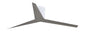 Eliza 3-blade paddle fan. Multiple Finish options to choose from. Gloss White / Brushed Nickel Finish / 56 Inch