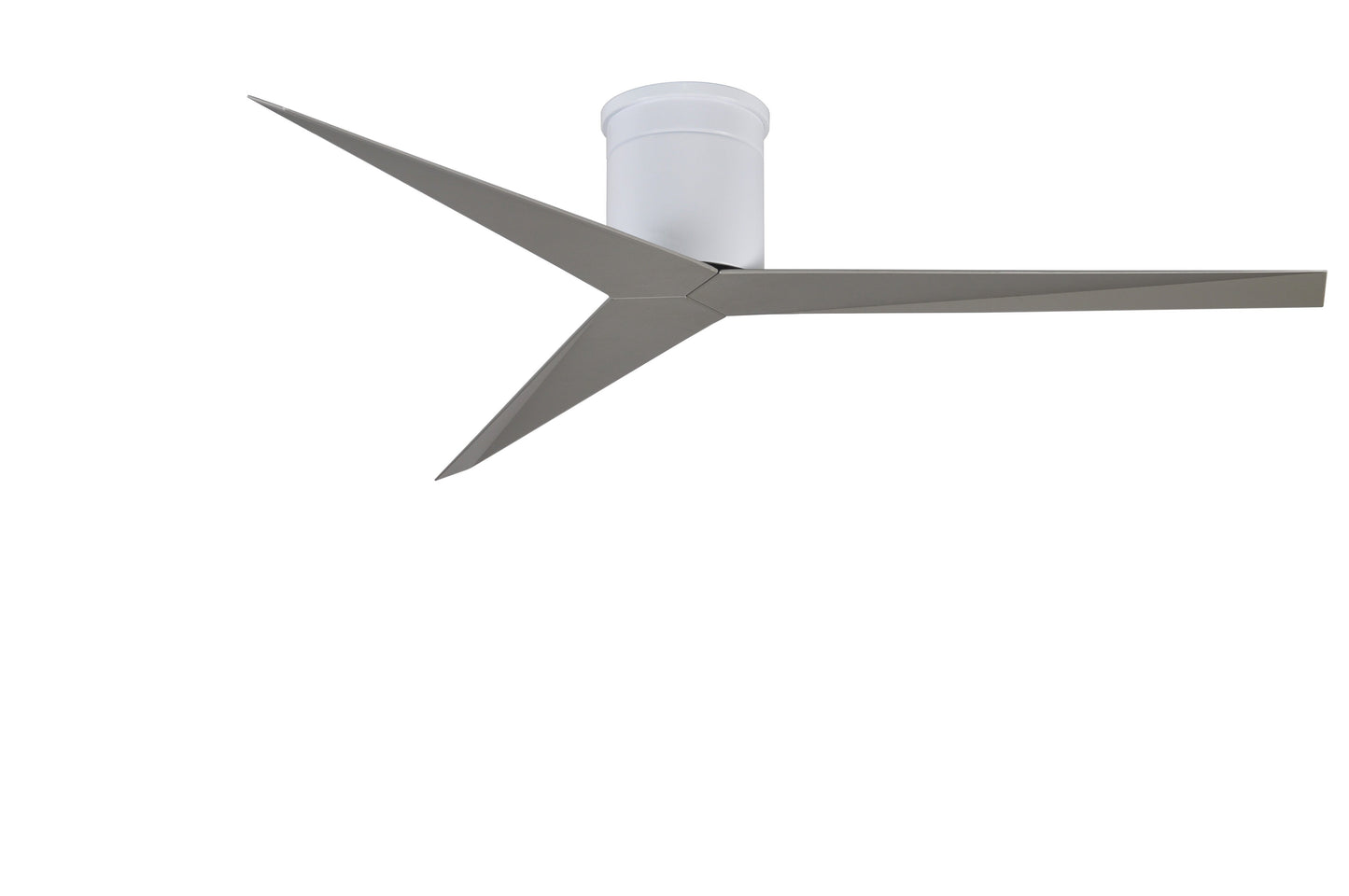 Eliza 3-blade paddle fan. Multiple Finish options to choose from. Gloss White / Brushed Nickel Finish / 56 Inch