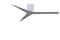 Eliza 3-blade paddle fan. Multiple Finish options to choose from. Gloss White / Brushed Nickel Finish / 56 Inch