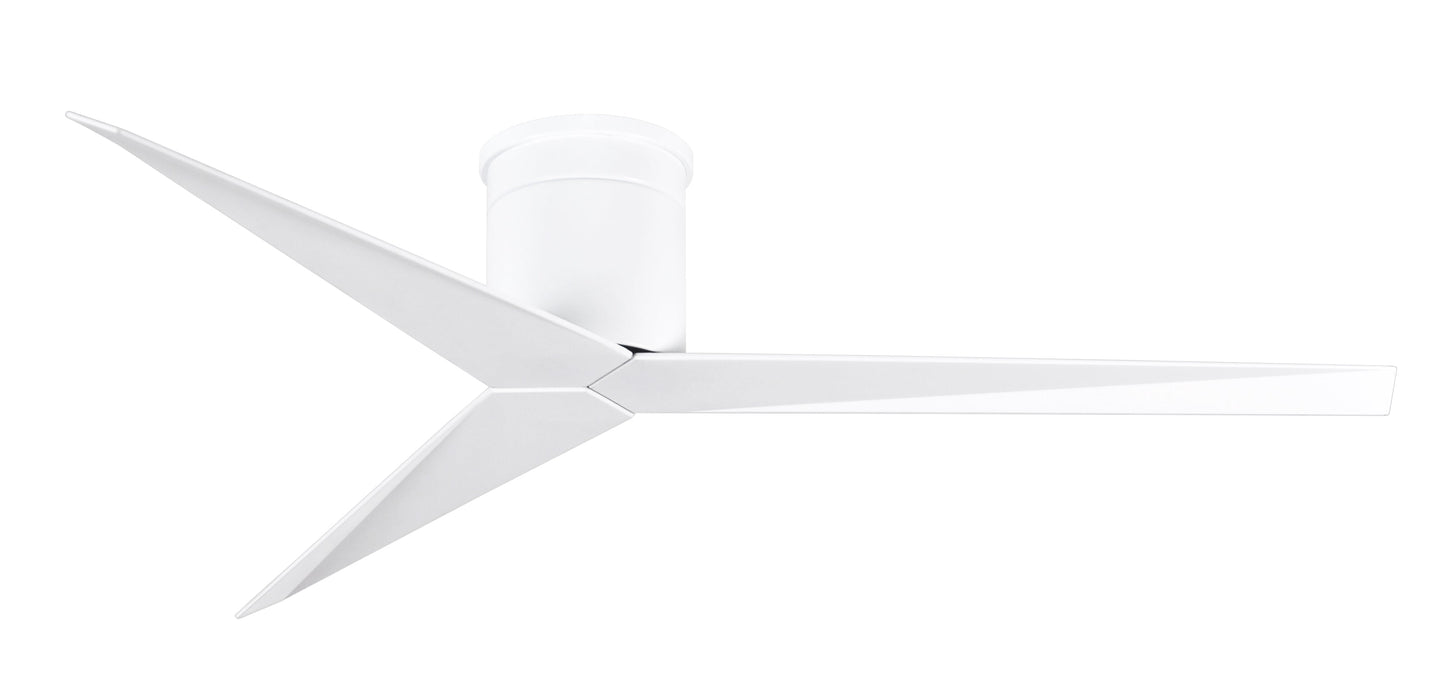 Eliza 3-blade paddle fan. Multiple Finish options to choose from. Gloss White / Gloss White Finish / 56 Inch