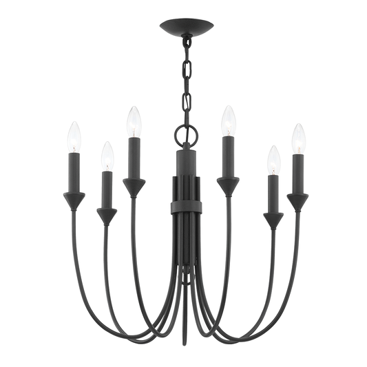 Cate Chandelier with FORGED IRON Finish