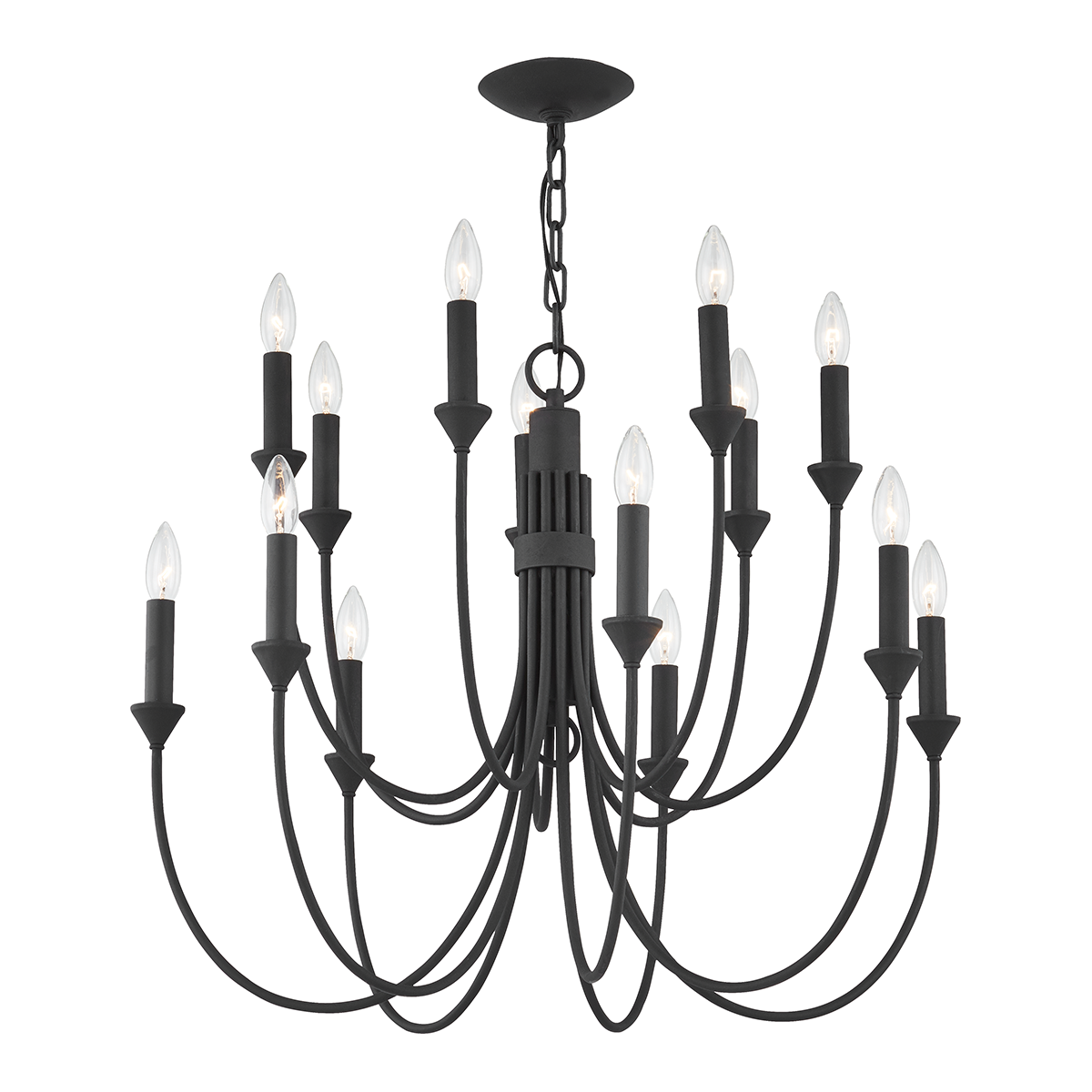 Cate Chandelier with FORGED IRON Finish