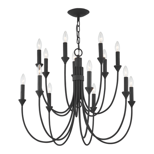 Cate Chandelier with FORGED IRON Finish