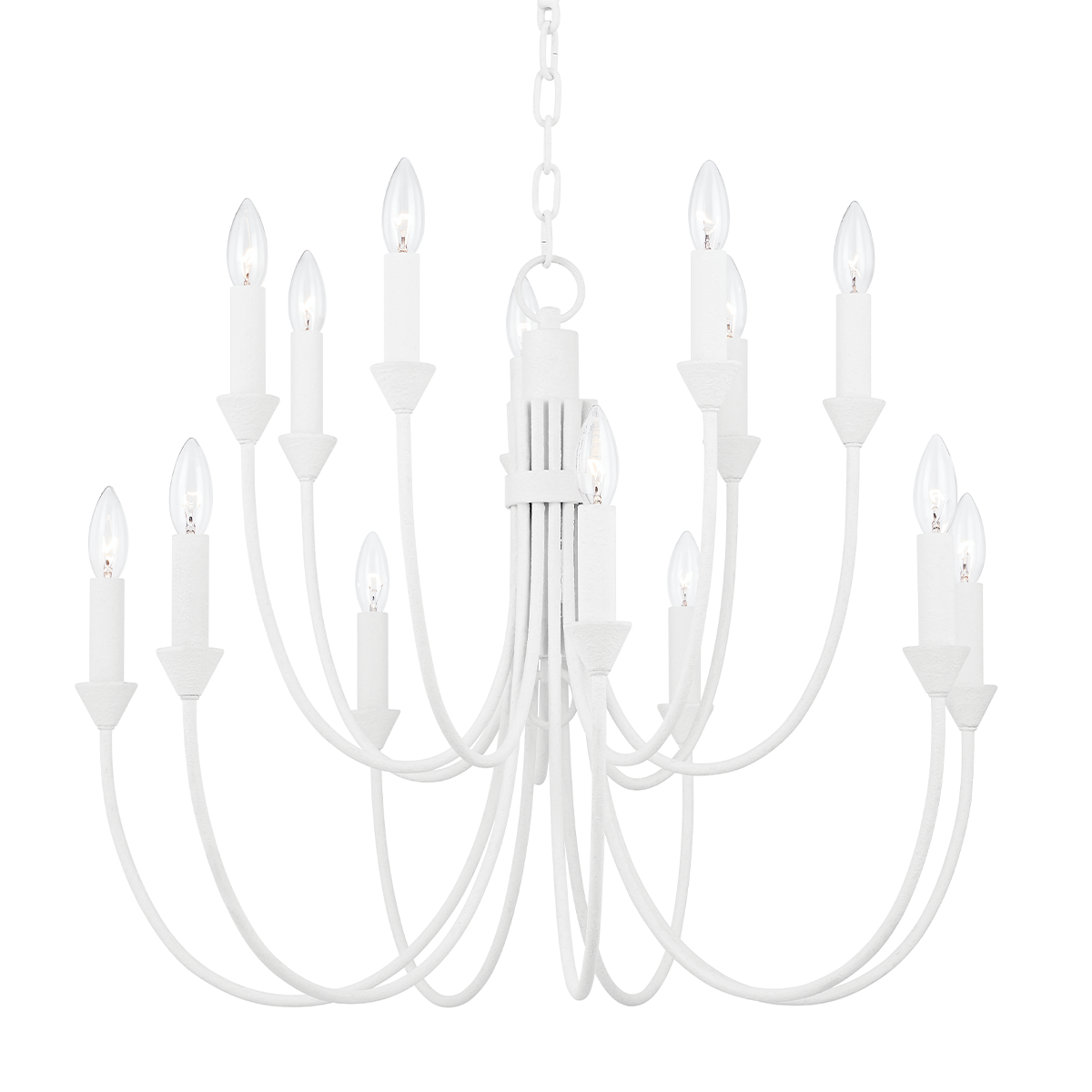 Cate Chandelier with GESSO WHITE Finish