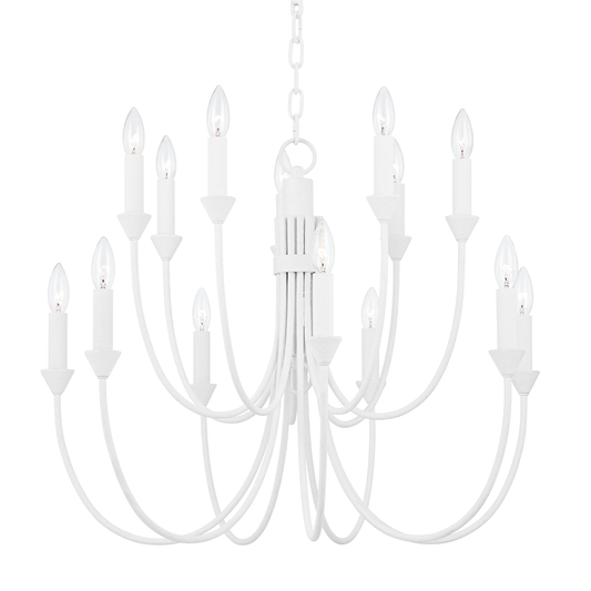 Cate Chandelier with GESSO WHITE Finish