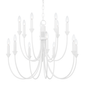 Cate Chandelier with GESSO WHITE Finish